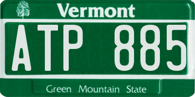 VT license plate ATP885