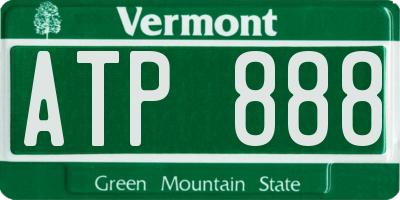VT license plate ATP888