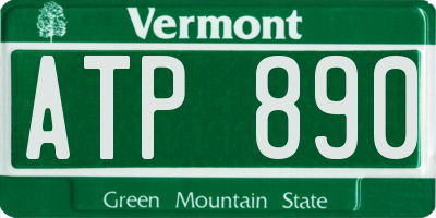 VT license plate ATP890