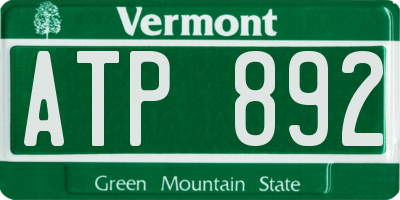 VT license plate ATP892
