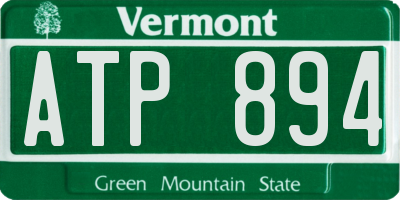 VT license plate ATP894