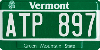 VT license plate ATP897