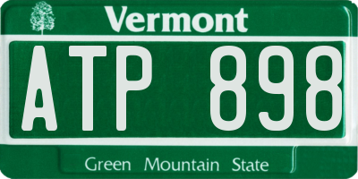 VT license plate ATP898