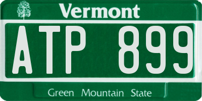 VT license plate ATP899
