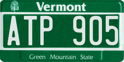 VT license plate ATP905