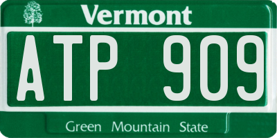 VT license plate ATP909