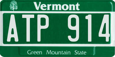 VT license plate ATP914