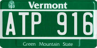 VT license plate ATP916
