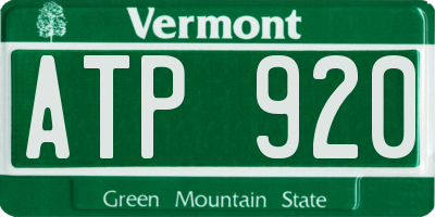 VT license plate ATP920
