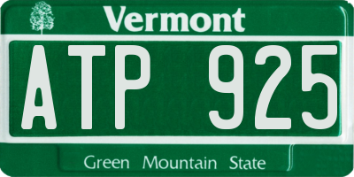 VT license plate ATP925