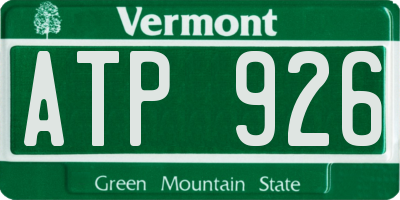 VT license plate ATP926