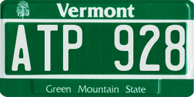 VT license plate ATP928