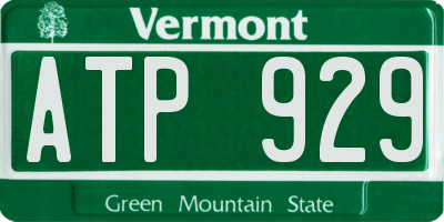 VT license plate ATP929