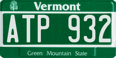 VT license plate ATP932