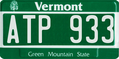 VT license plate ATP933