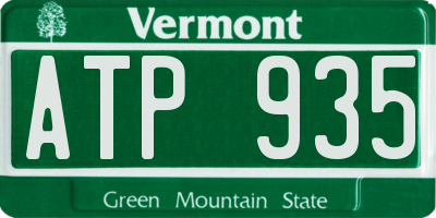 VT license plate ATP935