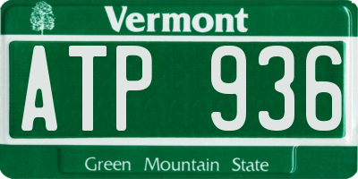 VT license plate ATP936
