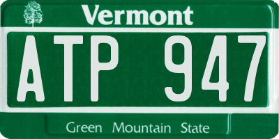 VT license plate ATP947