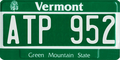 VT license plate ATP952