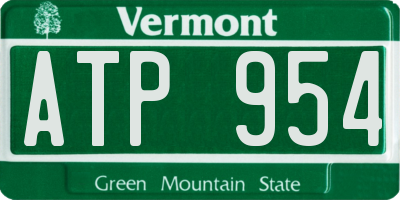VT license plate ATP954