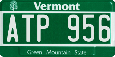 VT license plate ATP956