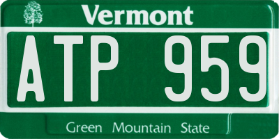 VT license plate ATP959