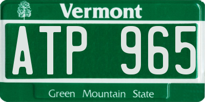 VT license plate ATP965