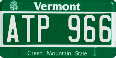 VT license plate ATP966