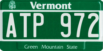 VT license plate ATP972