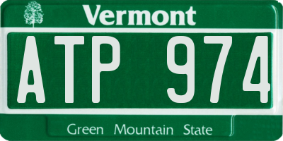 VT license plate ATP974