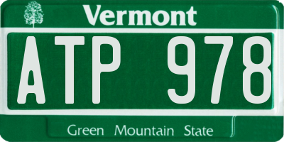 VT license plate ATP978