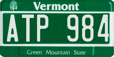 VT license plate ATP984