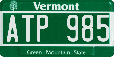 VT license plate ATP985