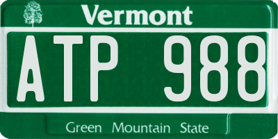 VT license plate ATP988
