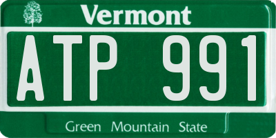 VT license plate ATP991
