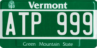 VT license plate ATP999