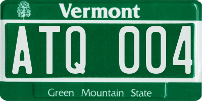 VT license plate ATQ004