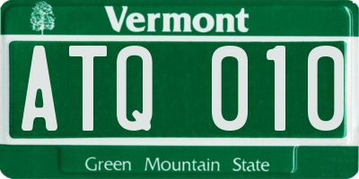 VT license plate ATQ010