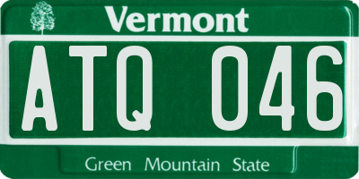 VT license plate ATQ046