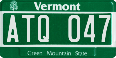 VT license plate ATQ047