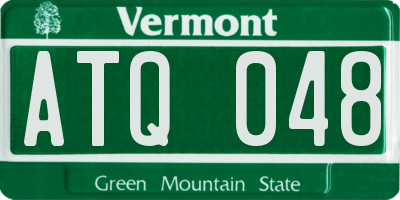 VT license plate ATQ048