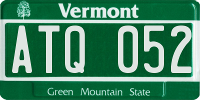 VT license plate ATQ052