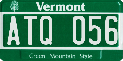 VT license plate ATQ056