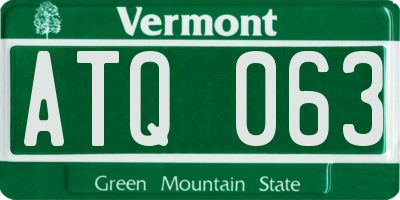 VT license plate ATQ063
