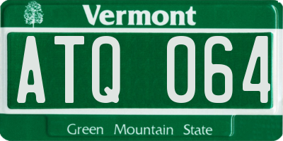 VT license plate ATQ064