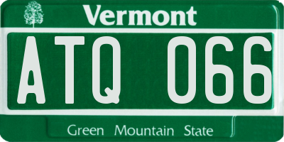VT license plate ATQ066