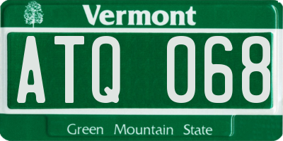 VT license plate ATQ068