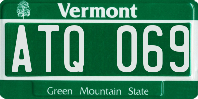 VT license plate ATQ069