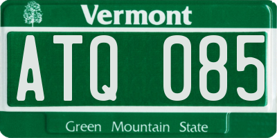 VT license plate ATQ085