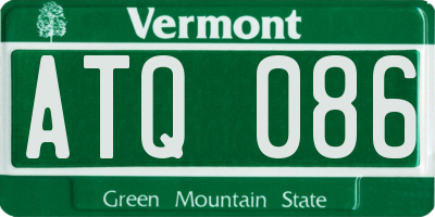 VT license plate ATQ086